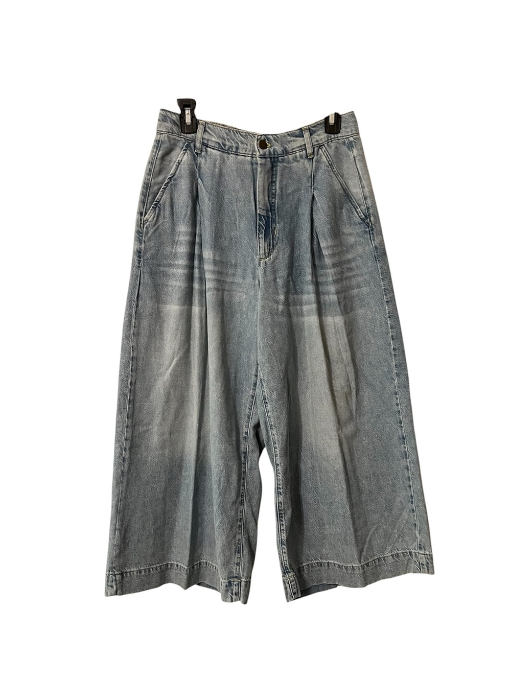 Anthropologie Pilcro Emory Pleated High Rise Wide Leg faded Jeans Size 28 - Picture 2 of 14